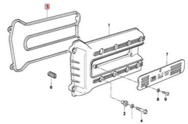 K1 - K100-16V - K1100 Valve cover Seal replacing BMW 11121461396